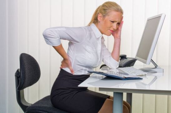 sedentary work as a cause of osteochondrosis of the breast