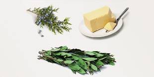 For making juniper, bay leaf and butter ointment