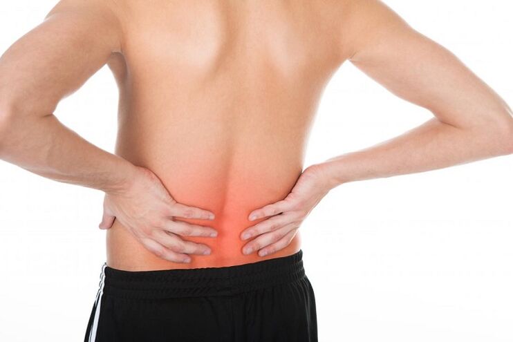 pain in the lower back osteochondrosis
